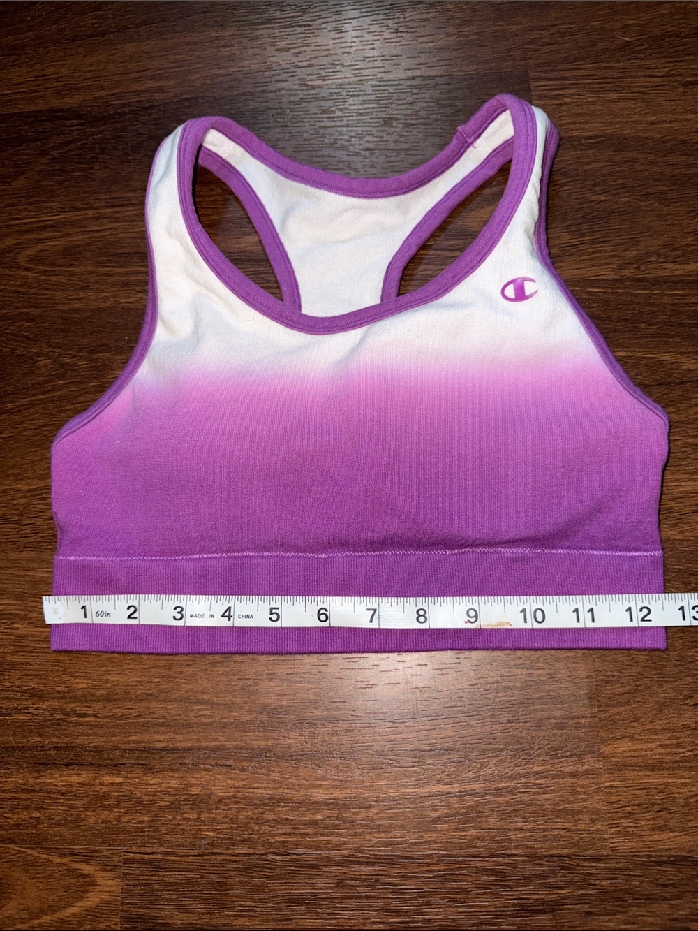 Champion Ombre Purple & White Racerback Sports Bra